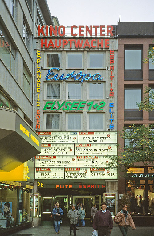 Die E-Kinos an der Hauptwache im Jahr 1993